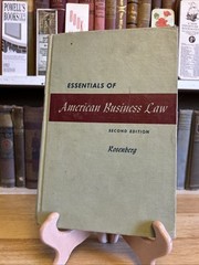 Essentials Of American Business Law Second Edition By Rosenberg 1955 HC