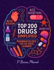 Pharmacology Coloring Book & Study Guide: 200 Drugs, 300+ Pages, Memory Aids, Hi