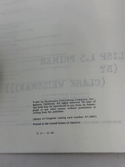 LISP 1.5 PRIMER by Clark Weissman (1967, SC)-Dickenson Series in Computer & Info