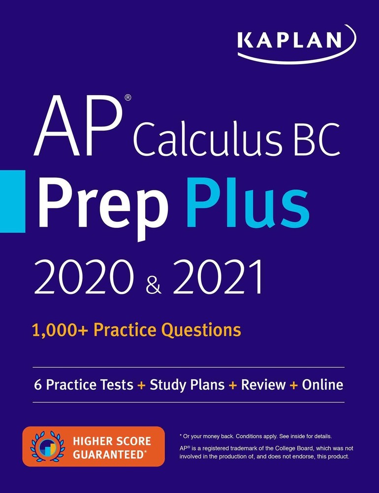AP Calculus BC Prep Plus 2020 & 2021: 6 Practice Tests + Study Plans + Revie…