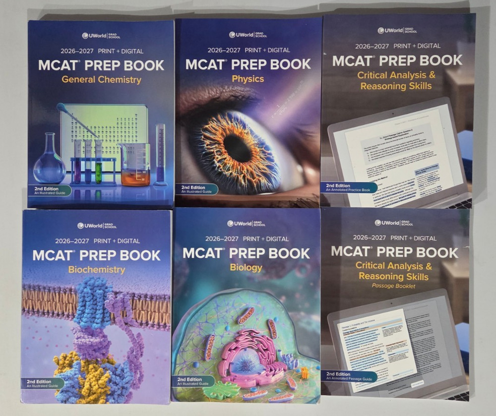 UWorld MCAT Prep Books 2026-2027 Set of 6