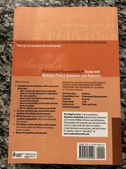 Siegel’s Professional Responsibility : Essay Multiple Choice Questions and…
