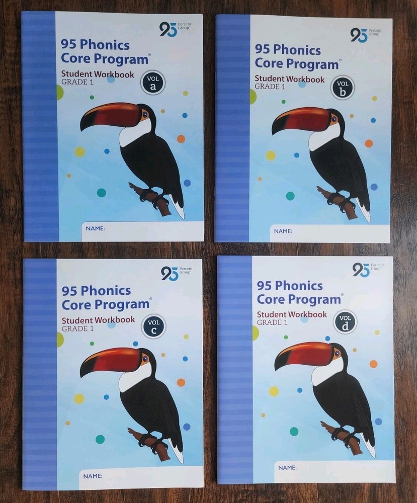 95 Phonics Core Program Student Workbook Grade 1 Vol. A – D