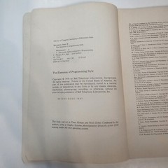 The Elements of Programming Style Kernighan & Plauger 1974 First Edition