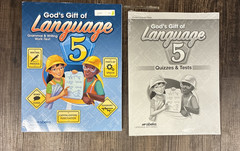 A Beka God’s Gift of Language 5 Student Work-text and Quizzes and Tests
