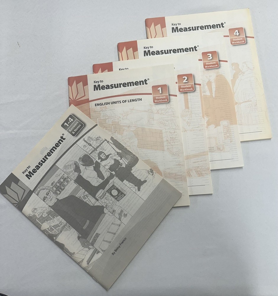 ​Key to Measurement Books 1-4 Complete Set & Answers Notes Curriculum Homeschool