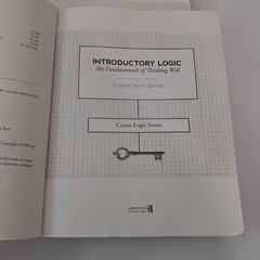 Lot 2 Introductory & Intermediate Logic Nance Canon Press White PB 2014 Set