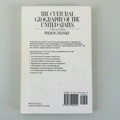 The Cultural Geography of the United States – Zelinsky (1992) Paperback Revised