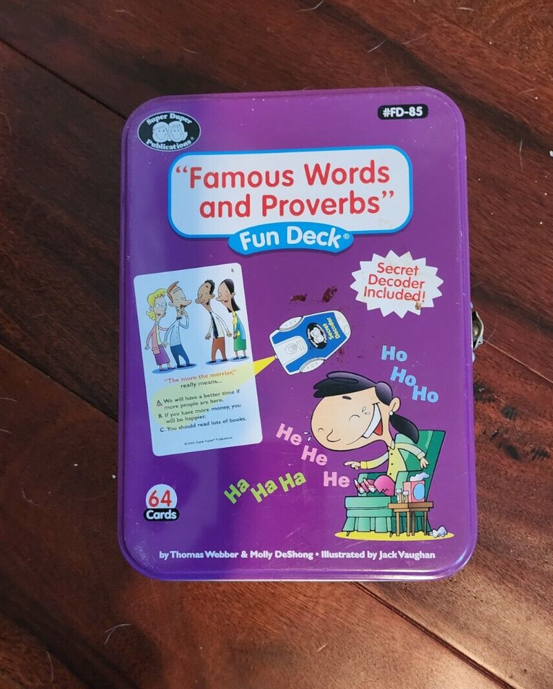 Super Duper Publications Famous Words and Proverbs Fun Deck