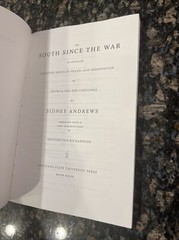 The South since the War: As Shown by Fourteen Weeks of Travel and Ob – VERY GOOD