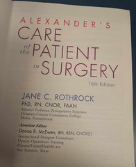 Alexander’s Care of the Patient in Surgery, 16e Paperback Jane C Rothrock