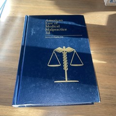American Law of Medical Malpractice 3rd Ed. 3 Volume Set 2005