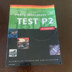 Test ASE Test Preparation P2 Parts 3rd Edition 2004 Questions Answered in ink.