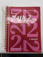 Saxon Math 2: Home School Teachers Edition