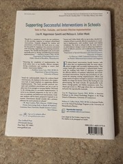 Supporting Successful Interventions in Schools by Lisa M. Hagermoser Sanetti