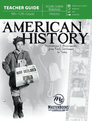NEW Master Books American History Teacher Guide Homeschool High School Gr 9-12