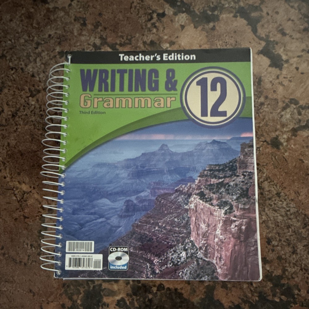 BJU Press Writing & Grammar 12 Teacher’s Ed 3rd Instructor Guide CD-ROM 2013