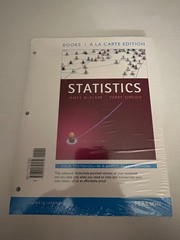 Statistics 12th Edition A La Carte Edition by James McClave & Terry Sincich NEW