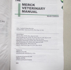 * MERCK VETERINARY MANUAL 9th (50th Anniversary) Edition by Cynthia Kahn (2005)!