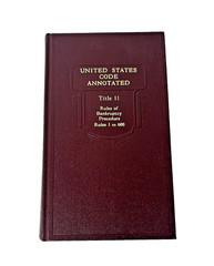 United States Code Annotated Title 11 Rules Of Bankruptcy Procedures Book