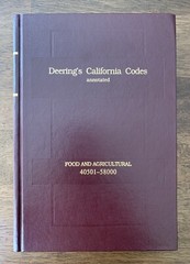 Deering’s California Codes Annotated Food and Ag Lexis Nexis HB Law Book Books