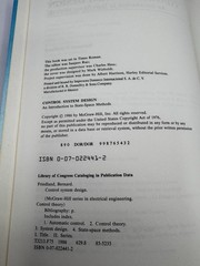 Control System Design An Introduction to State-Space Methods Friedland HC 1986