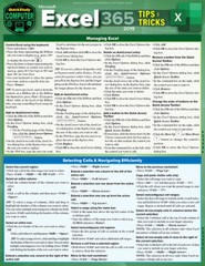 Microsoft Excel 365 Tips Tricks – 2019: A Quickstudy Laminated Software – GOOD