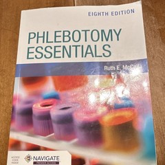 Jones & Bartlett Learning Phlebotomy Essentials 8th Ed Textbook Ruth E. McCall