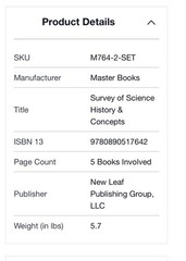Survey of Science History & Concepts High School Curriculum Set Master Books