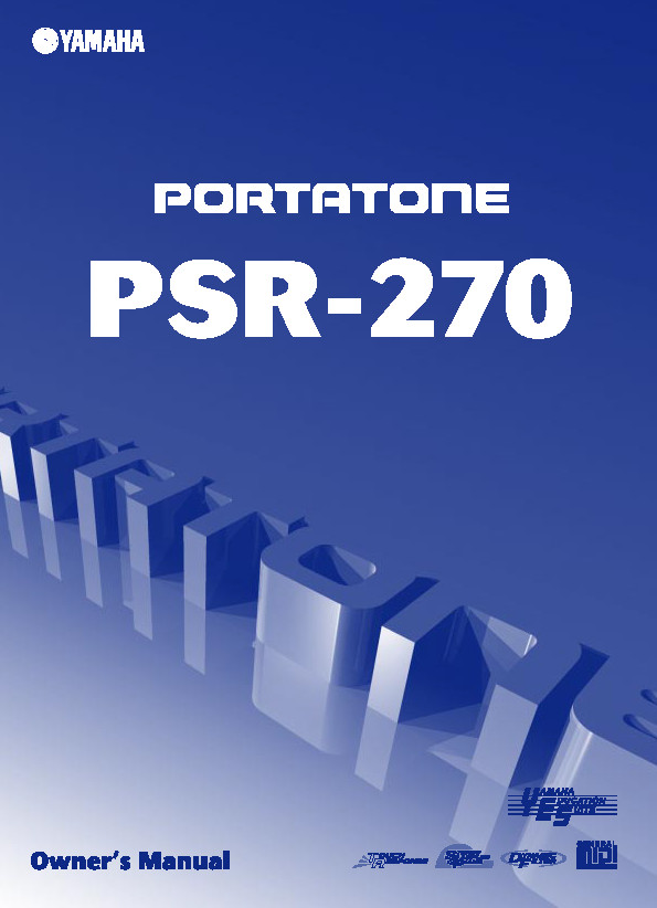 Yamaha PSR-270 Instruction Manual: 120 Pages & Protective Covers!