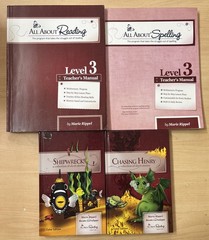 Lot 4 All About Reading Spelling Level 3 Teacher’s Manuals Readers 1-2 Color B+W