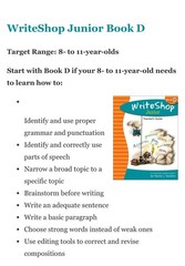 WriteShop Junior Book D Set Teacher’s Guide & Packs by Sanders & Kautzer