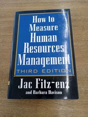 How to Measure Human Resource Management by Jac Fitz-enz (2002, Hardcover)