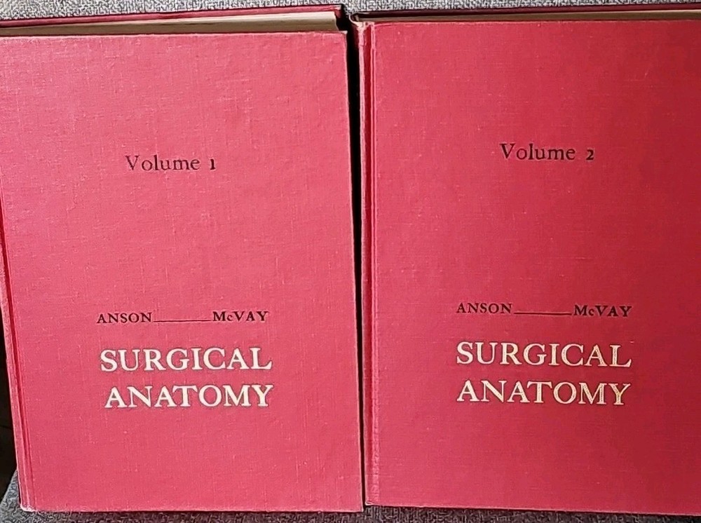 Surgical Anatomy Volume 1+2 Book Anson McVay 1971 GC HC
