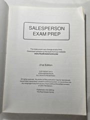 California Real Estate Salesperson Exam Prep 21st Edition 2013 John Henderson