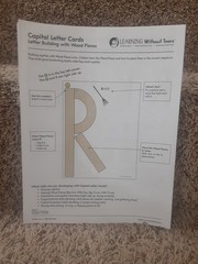 Paper Capital Letter Cards, Learning Without Tears, Brand New, NOT LAMINATED