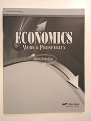 A Beka Economics Quiz Test Teacher Key Homeschool Curriculum Book Abeka 3E