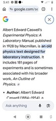 1928 Experimental Physics A Labatory Manual by Albert Edward Caswell 1st Edition
