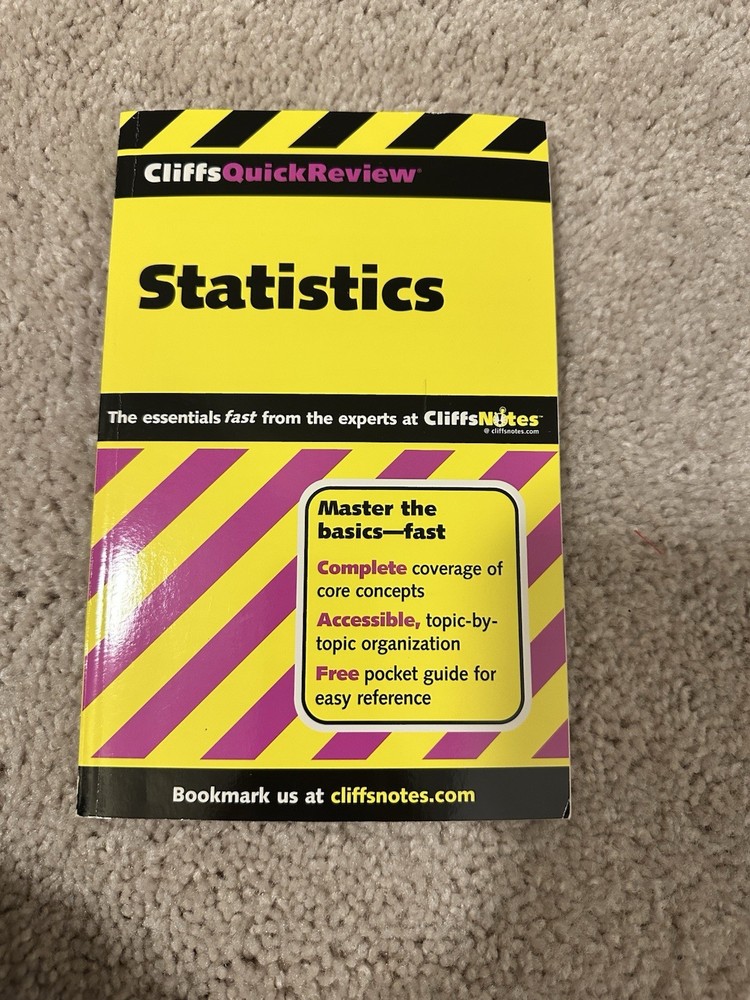 CliffsNotes Statistics Quick Review, 2nd Edition (Cliffsquickreview) – VERY GOOD