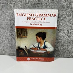 Memoria Press English Grammar Practice Teacher Key Classical Core Curriculum 19