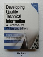 Developing Quality Technical Information: A Handbook for Writers and Editors