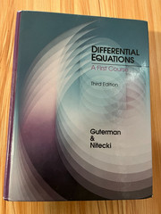 Differential Equations: A First Course, Third Edition, Hardcover, US Seller
