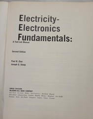 ELECTRICITY-ELECTRONICS FUNDAMENTALS MANUAL Zbar, Sloop (1977, Paper) VERY GOOD