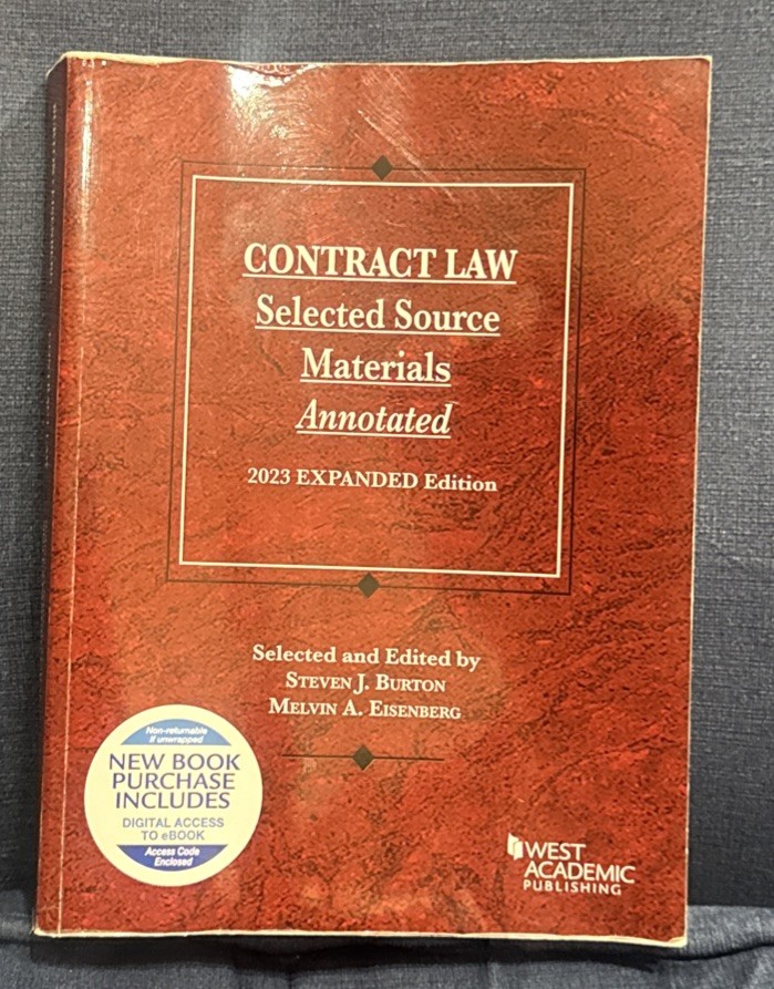 West Academic Contract Law Source Materials Annotated 2023 Burton Eisenberg