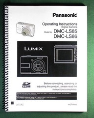 Panasonic DMC-LS85 / LS86 Instruction Manual: 116 Pages & Protective Covers!