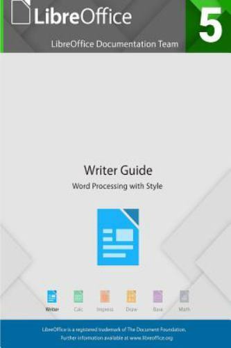 LibreOffice 5.4 Writer Guide, Like New Used, Free shipping in the US