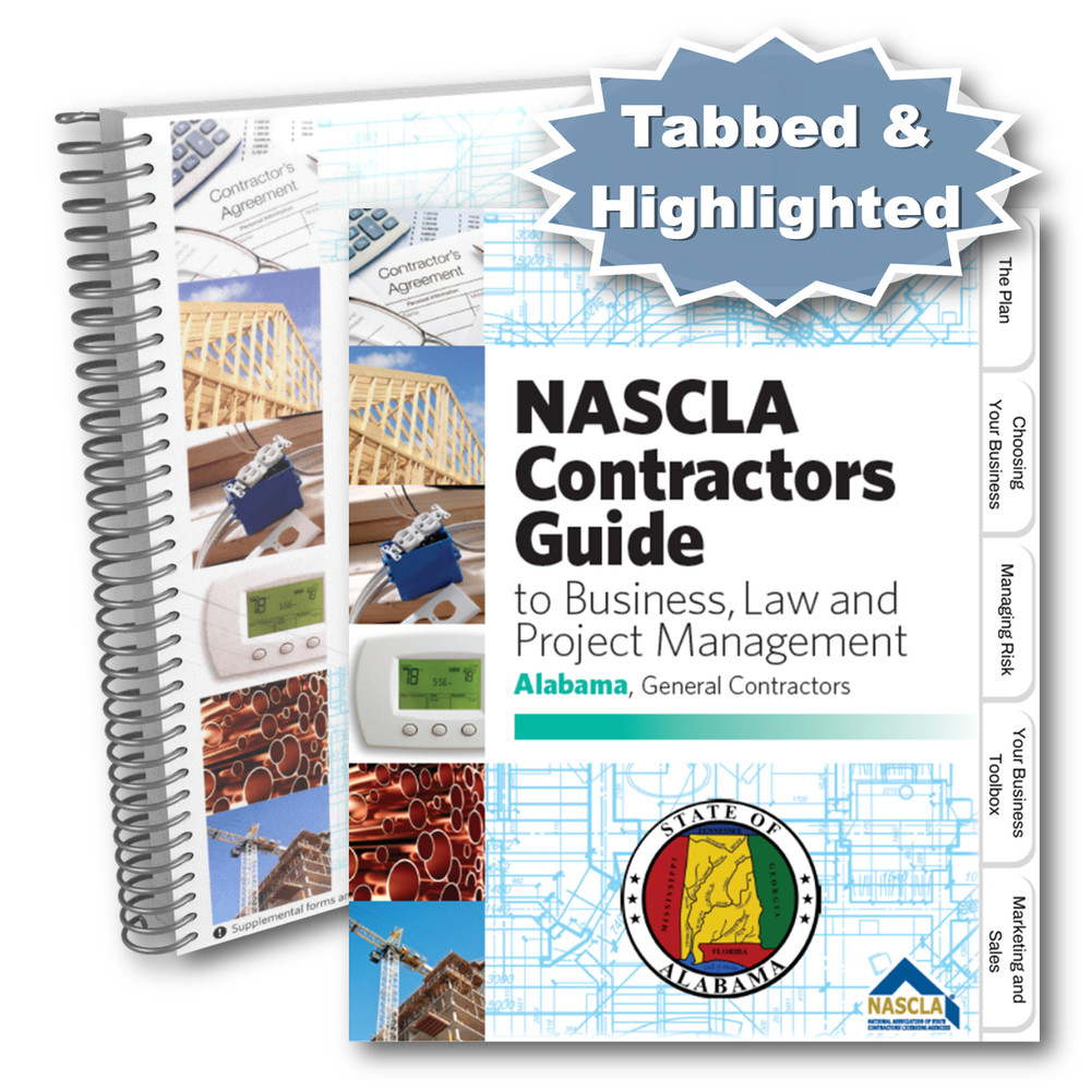 Professionally Tabbed & Highlighted NASCLA Alabama GENERAL 3rd Edition