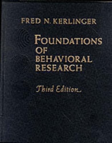 FOUNDATIONS BEHAV RESEARCH 3/E