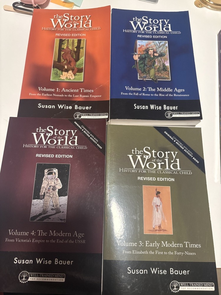 The Story of the World Volumes 1-4 Revised Edition Susan Wise Bauer History Set