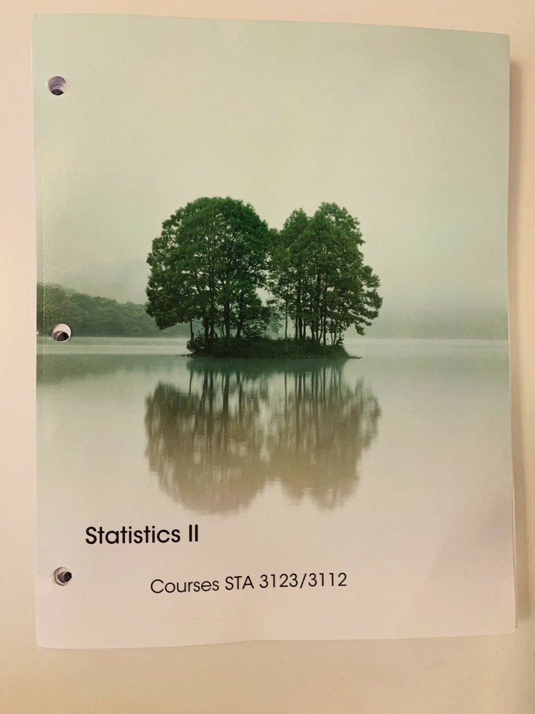 Statistics 2 courses STA 3123/3112 James T. McClave Terry Sincich Pearson